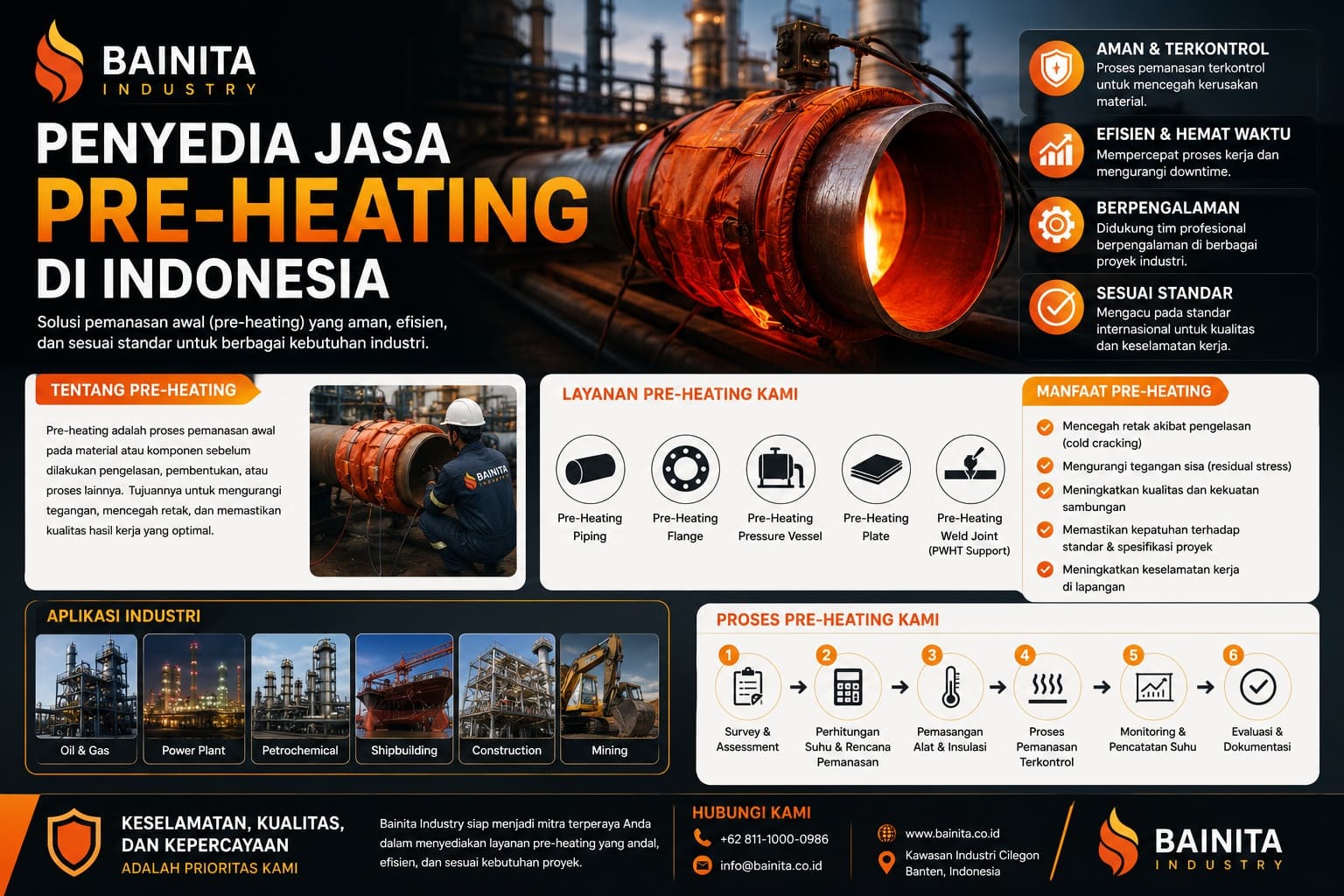 Penyedia Jasa Pre-Heating di Indonesia heat treatment